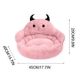 thumbnail image 4 of Xihbxyly Cómoda Cama para Perros, Forma Redonda para Mascotas Que Se Acurrucan, Acolchado Suave para Aliviar Las Articulaciones, Diseño Autocalentable y Acogedor, Bordes Elevados Seguros, Base Antima, 4 of 7