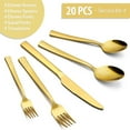 Vesteel 20Piece Gold Stainless Steel Flatware Set, Service for 4