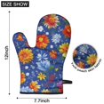 thumbnail image 6 of Cute Oven Mitts,Pioneer Flower Floral Print Pattern Oven Mitt 2-Pack Set,Kitchen Gloves for Oven,Heat Resistant Oven Mitts 7.7"x12", 6 of 7