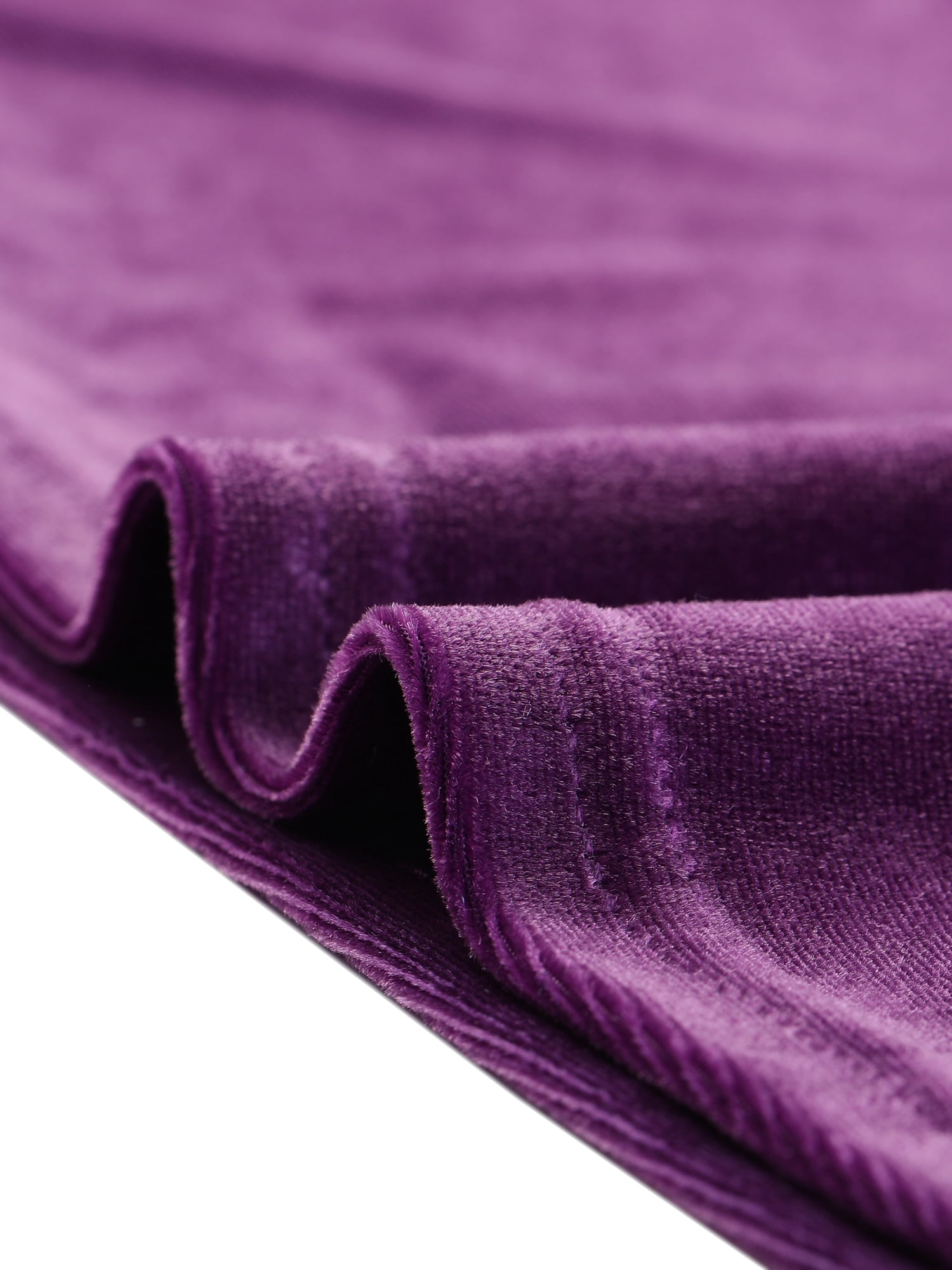 DARING DIVA Women's Velvet Square Neck Top T-Shirt Blouse XS Purple