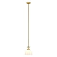 thumbnail image 3 of Evelyn&Zoe Rockwell 9.5" Wide Pendant with Glass Shade in Brass/White Milk, 3 of 9