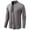 Dark Gray, variant on Men's Shirts Fashion Solid Color Standing Collar Half Strap Long Sleeve Casual Tops for Men