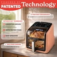 thumbnail image 5 of Gourmia Panorama 7-QT Digital Air Fryer with Panoramic View, Holographic Display, & 12 Presets, Peach, 5 of 11