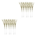 thumbnail image 3 of Inteprter 6 piezas llamativos tallos de bayas con purpurina falsa impresionantes arreglos florales aspecto realista dorado dorado 2Conjunto, 3 of 6