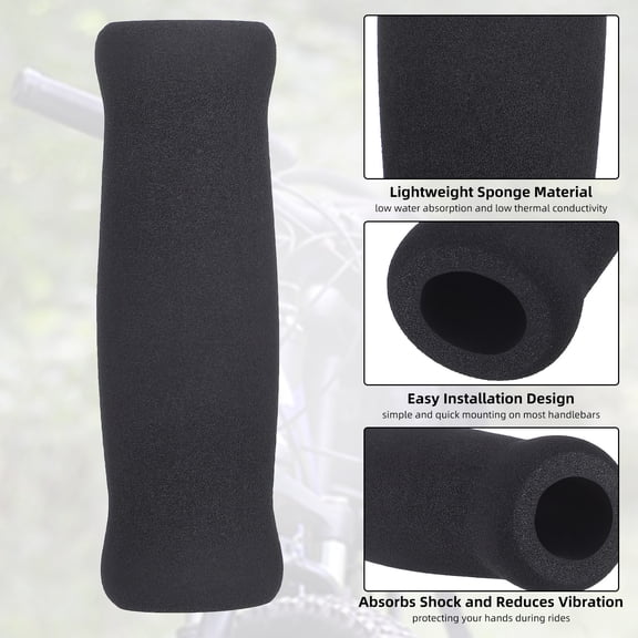 Bike Handlebar Covers for Comfortable Ride Black 4Pcs Lightweight Firm Stable