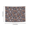 thumbnail image 6 of Hirioo Snowflake Fox Print Tapestry Lightweight Fabric for Bedroom Aesthetic Home Wall Dorm Décor Living Room Decor 29x37 Inch, 6 of 8