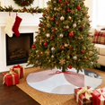 thumbnail image 2 of Orange Pink Grey Christmas Tree Skirt 36 Inches, Geometric Abstract Art Modern Xmas Trees Skirt Mat Cover Decorations for Holiday Party Indoor Outdoor, 2 of 9