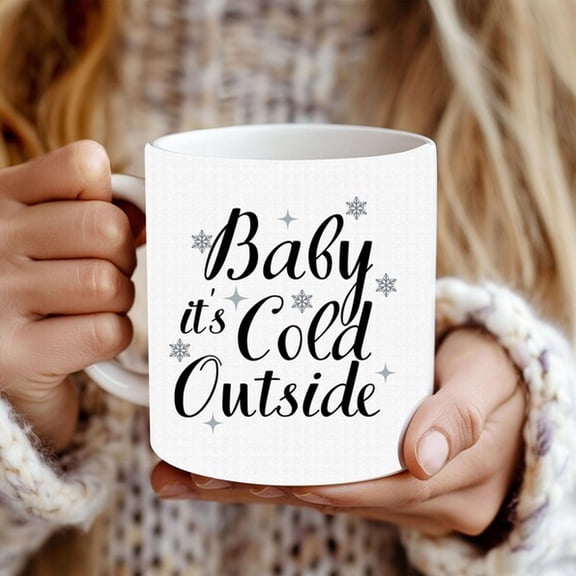 B1aby I Cold Ouide Mug Winter Snowflake Coffee Cup