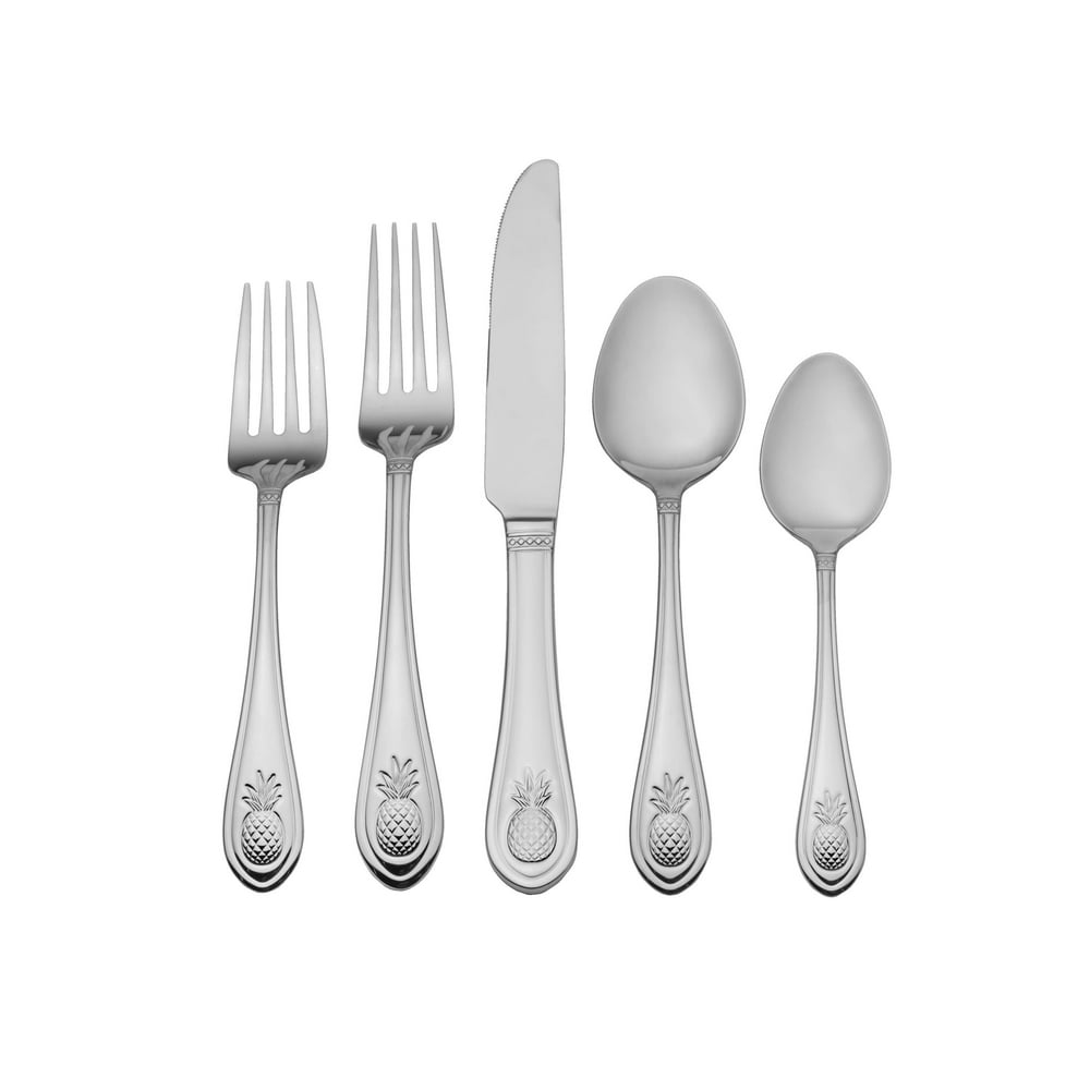 Pineapple Delight 20piece Stainless Steel Flatware Set, Service for 4