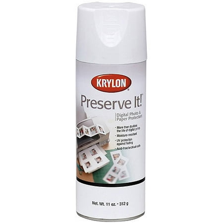 Krylon Preserve-It Digital Photo & Paper Protectant Aerosol Spray, Gloss, 11 (Best Paper For Spray Paint Art)
