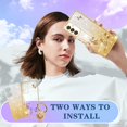thumbnail image 6 of (3in1 for Samsung Galaxy A14 5G Phone Case Glitter Sparkly for Women Girls Sparkle Girly Bling Shiny Cover Cute Flowers Floral Design with Ring Pretty Gold Cases for Samsung A14 5G 6.6'', 6 of 11