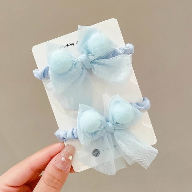 2 Lazos para el Cabello para Niñas Pequeñas, Lazos con Cintas para el Cabello para Niñas Pequeñas, Lazos Coloridos para Bebés, Adecuados para la Cabeza de las Niñas