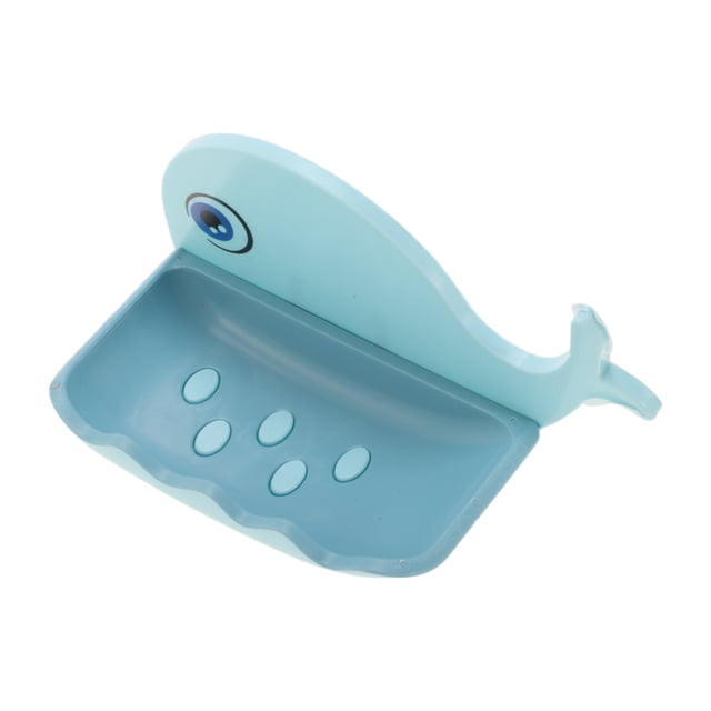 Ofertas Únicas 1 Pc Plato de Jabón Soporte de Jabón de Ballena de Caricatura para Baño Azul Claro