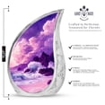 thumbnail image 2 of Purple Shore With Ocean Wave Unique Urns For Human Ashes Adult Female - Large Urn For Ashes Adult Male - Burial Ash Urn - Decorative Gifts Ash Urns 10Inch & 200 Cubic Inches Capacity, 2 of 7