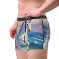 thumbnail image 2 of Yiaed Dolphin Rainbow Horse Print Men's Soft Cotton Boxer Shorts Breathable Boxers Underwear Moisture-Wicking Underwear Stretch Boxer Briefs for Man-X-Large, 2 of 5