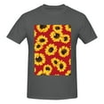 thumbnail image 4 of Bingfone Sunflowers On Red Men'S Loose Fit Short-Sleeve Pocket T-Shirt, 4 of 7