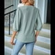 thumbnail image 5 of Blusas Informales de Verano para Mujer, con Cuello en V, Corta, Encaje Calado y Bonitas Blusas de Negocios Judías XXL, 5 of 7