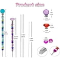 thumbnail image 6 of 102 Pcs Fairy Garden Accessories Outdoor Kit - DIY Fairy Wand Beaded Garden Stakes Decorative Kit with Miniature Mushrooms Figurine for Different Festivals, Beadable Items(Mushrooms), 6 of 7