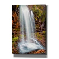 Epic Graffiti 'Smoky Mountains Autumn Waterfall 3' by Grace Fine Arts Photography, Canvas Wall Art, 18"x26"