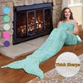thumbnail image 1 of catalonia Mermaid Tail Sherpa Blanket, super suave, cálido y cómodo, forro de sherpa, sirenas de ganchillo con correa antideslizante para el cuello, para niñas, mujeres, adultos, adolescentes, cumplea Catalonia 730440427944, 1 of 1