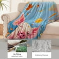 thumbnail image 5 of Pig Blanket for Adults Kids Girls, Flannel Pig Blankets Gifts, Pig Throw Blanket for Sofa Couch Bed Living Room Soft Warm Cozy Pig Decor 50" x 40", 5 of 7
