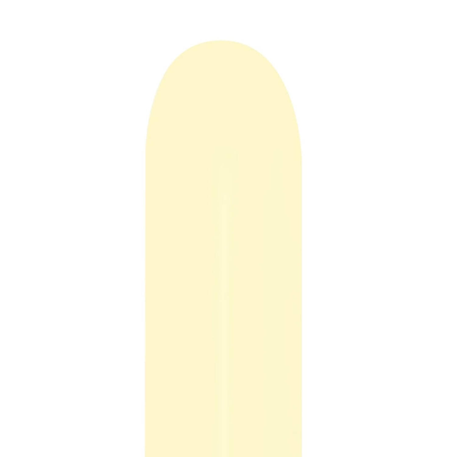 260B Sempertex Pastel Matte Yellow Latex Entertainer Balloons (50 Pack) - Party Supplies Decorations