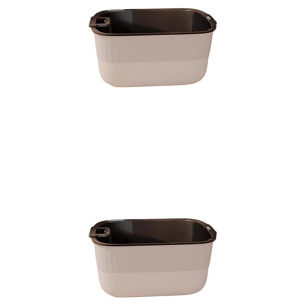 Bearachild Maceta Rectangular de plástico que absorbe agua, macetas para verduras, lavabo suculento, jardín, balcón, invernadero hidropónico Blanco 2Conjunto