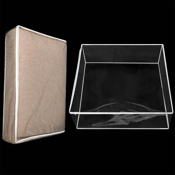 Tutuviw Plastic Sofa Seat Cushion Covers,1Pc 28x28x9in Waterproof Couch Covers,Furniture Sofa Seat Slipcover,Wear Resistant Couch Furniture Seat Couch Cover for Anti Cat Dog Clawing Scratching(Clear)