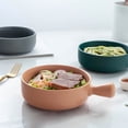 thumbnail image 6 of Safeglitz Ceramic French Onion Soup Bowls with Handles - 6 Inch Porcelain Soup Crock, 20 oz Capacity, Microwave and Oven Safe, Elegant Individual Serving Bowls for Tableware, 1 Pack, 6 of 7