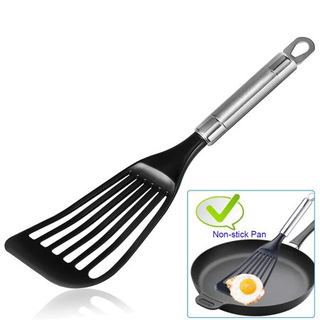 

Nonstick Spatula Turner 12.6 Silicone Cooking Utensil BPA-Free Non-stick Heat Resistant Silicone Cookware with Strong Stainless Steel Handle