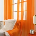thumbnail image 3 of SpaceDresser Basic Rod Pocket Sheer Voile Window Curtain Panels Orange 2 Panels 52 Width 84 Inch Long for Kitchen Bedroom Children Living Room Yard(Orange,52 W x 84 L), 3 of 9