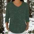 thumbnail image 6 of UGEASLI Women's Sequin Sweater Long Sleeve V Neck Glitter Pullover tops for Women, Winter Knitted Sparkly Crewneck Party Shirt Basic Casual Tunic Soft Fall Fashion Outfits, Blackish Green, 6 of 9