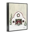 thumbnail image 4 of Stupell Industries Seasonal Garlands Barn Holiday Painting Black Framed Art Prints Wall Art, 24 x 30, 4 of 10
