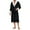 Black, variant on XMMSWDLA Men's Casual Solid Color V-neck Pockets Binding Rope Long Sleeves Pajama Robes