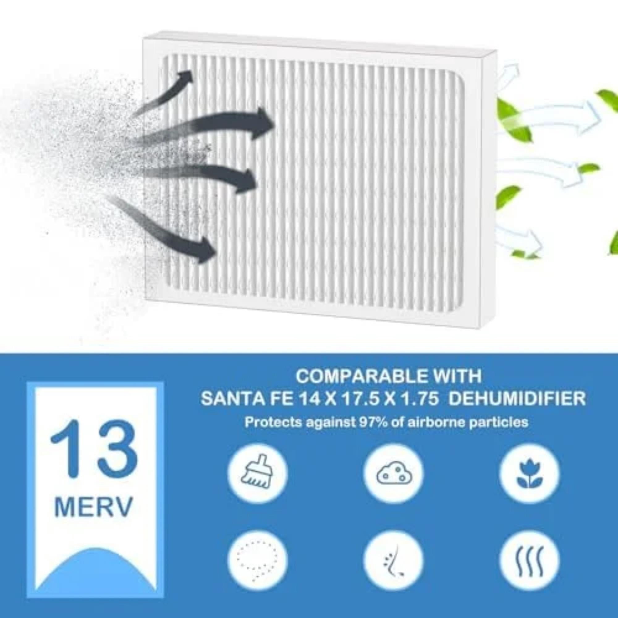 Dehumidifier Filter Replacement 14 x 17.5 x1.75 MERV 13  Compatible with Santa Fe Advance90 & Honeywell humidifier filter replacement (4 Pack)