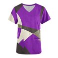 thumbnail image 5 of Soki Womens Plus Scrubs V-Neck Print Short-Sleeved Pocket Nurse Tops on Clearance, 5 of 5