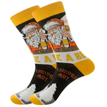 

hirigin Christmas Adult Tube Socks with Cartoon Pattern Vintage Style