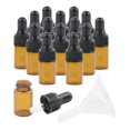 thumbnail image 1 of 15 botellas de cristal para cuentagotas, botella de cristal con cuentagotas, aceite esencial recargable pequeño 15pcs 2ml Marrón Negro jinwen Botellas cuentagotas, 1 of 8