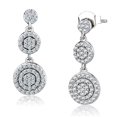 thumbnail image 1 of Boucles d'Oreilles Femmes en Argent Sterling Rhodium 925 avec AAA Grade CZ en Clair, 1 of 1