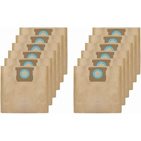 12 Pack DXVA19-4104 Disposable Filter Bags for DEWALT 5 to 8 Gallon Wet/Dry Vacuum Replace Part # For DEWALT DXVA19-4104