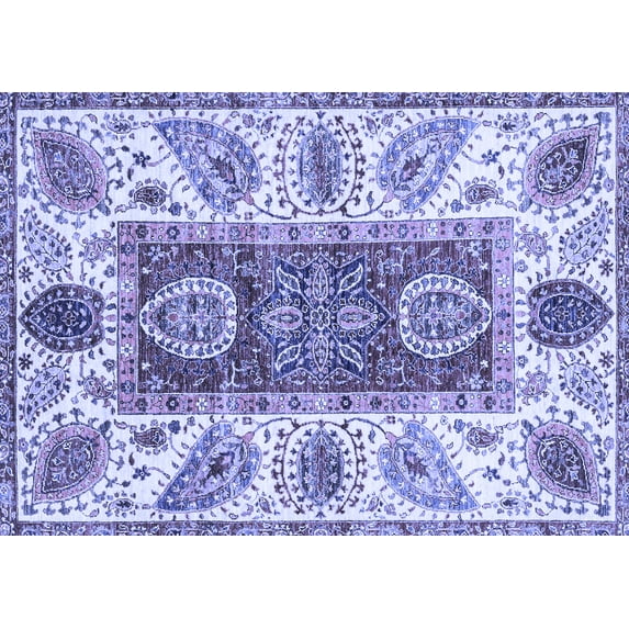 Ahgly Company Indoor Rectangle Abstract Blue Modern Area Rugs, 3' x 5'