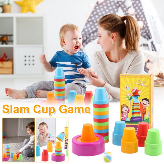Muyoka Slam Cup Juego Mejorar las habilidades motoras finas Juego de tazas r谩pidas Juegos de tazas apilables interactivos para padres e hijos Entrenar Coordinaci贸n mano-ojo Copas a juego para ni帽os d