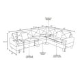 thumbnail image 2 of Hommoo Sofa Set,Calico 4-Piece Couch Living Room Sofa Set,Sectional Couches for Living Room,Dendrobium Green, 2 of 7