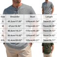 thumbnail image 5 of FRSASU Men's Casual Striped Henley Shirt Short Sleeve Collarless Button up Summer Casual Beach Hippie T-Shirts Black, 5 of 6