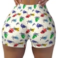 thumbnail image 2 of Lsque Cartoon Sea Turtle Pattern High Waisted Biker Shorts for Women-Tummy Control Fitness Athletic Workout Running Yoga Gym Shorts,Moisture-Wicking-X-Large, 2 of 9