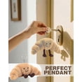 thumbnail image 4 of Croissant Keyring Plush Bag Charms for Bags Cute Bags Pendant Plush Keychain Soft Cuddly Toy Keyring as a Gift for Children Adults, 4 of 5