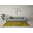 thumbnail image 3 of Ahgly Company Indoor Round Oriental Yellow Industrial Area Rugs, 5' Round, 3 of 4