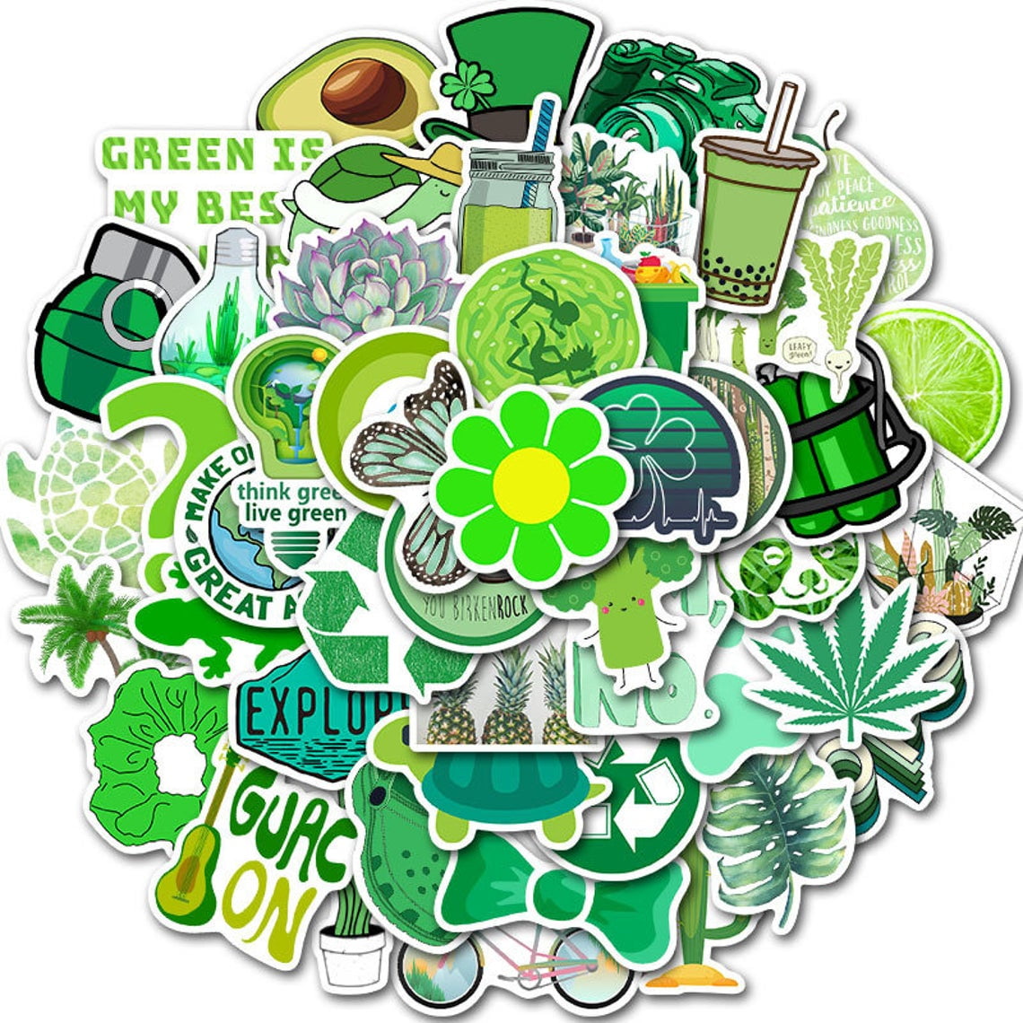 Paper & Party Supplies Earth Sticker Recycle Sticker Symbol Nature