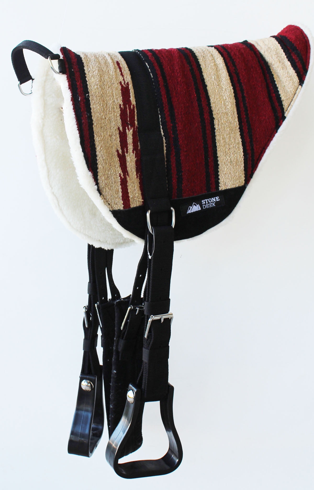 Horse SADDLE PAD Western Fleece Padded Bareback w/ Stirrups 39RT12 Horse SADDLE PAD Western Fleece Padded Bareback w/ Stirrups 39RT12