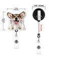 thumbnail image 4 of WIRESTER Set 2pcs Design Acrylic Key Card Holder Belt Clip Reel Id Badge Retractable - Sable Black Tan Pembroke Welsh Corgi Dogs, 4 of 6